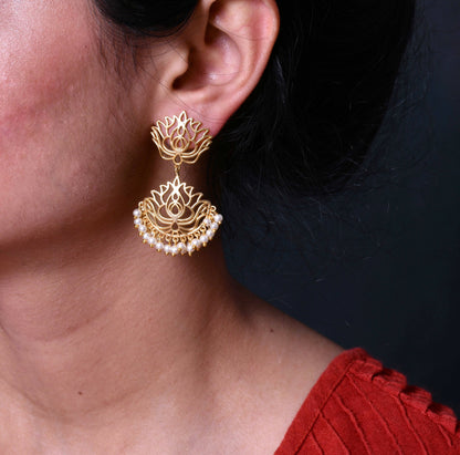 Lotus Filigree Earrings