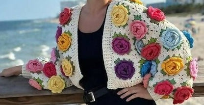 Multicoloured Rose Garden Sweater