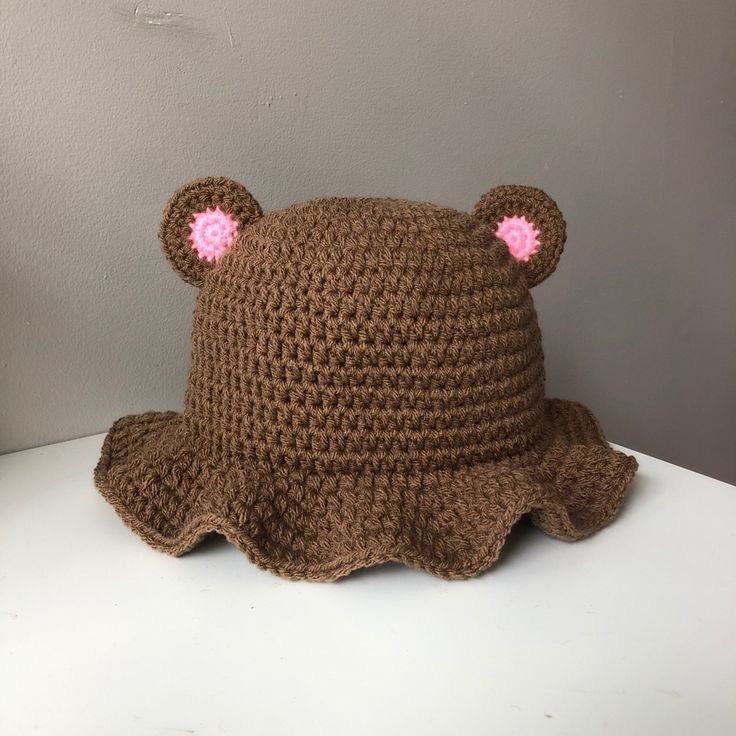 Teddybear Crochet Bucket Hat