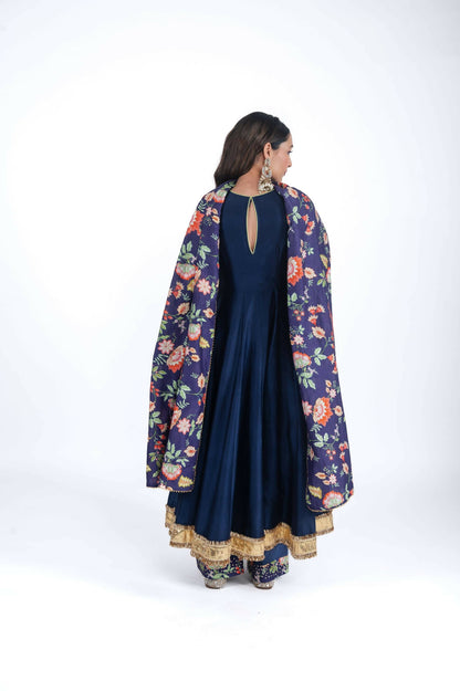 Neelam Navy Blue Anarkali Set