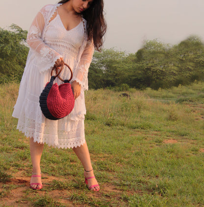 Cotton Handle Crochet Bag