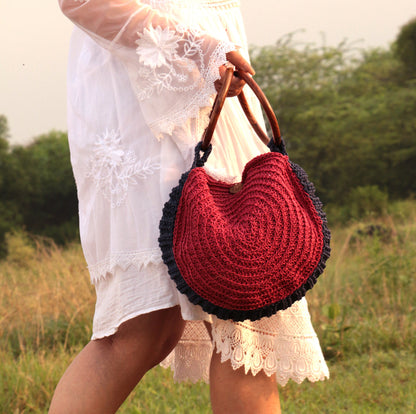 Cotton Handle Crochet Bag