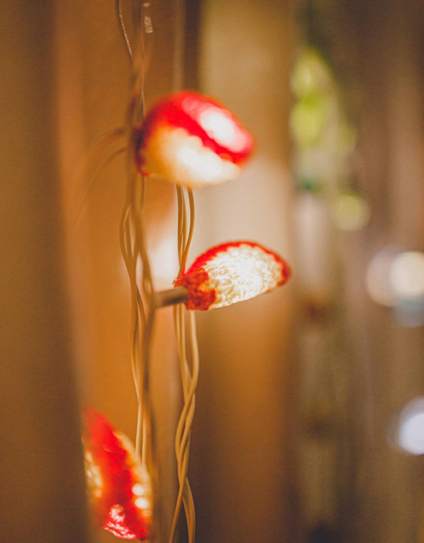 LED String Lights Orange Lily Bougainvillea