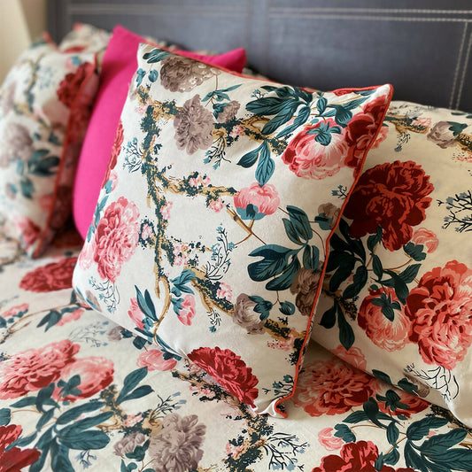 Floral Bloom Bedsheet Set- Pink
