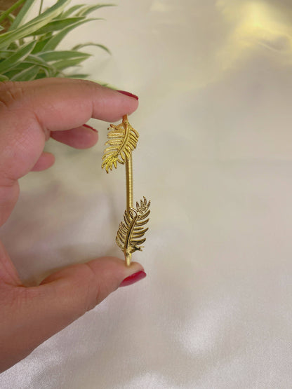 Golden Feather Adjustable Bangle